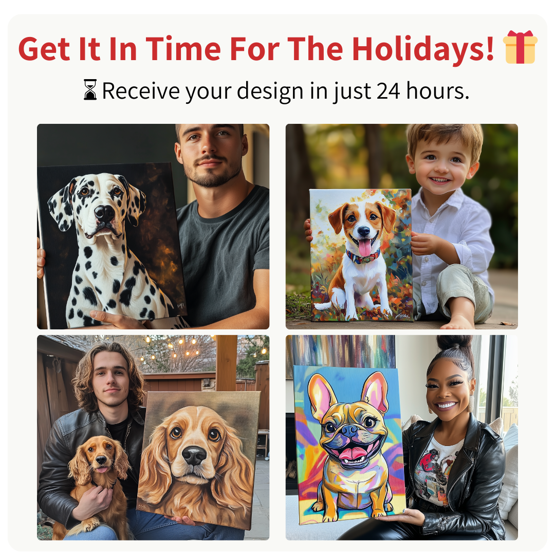 Custom Cartoon Canvas – A Perfect Gift for Pet Lovers - Personalized Canvas Art