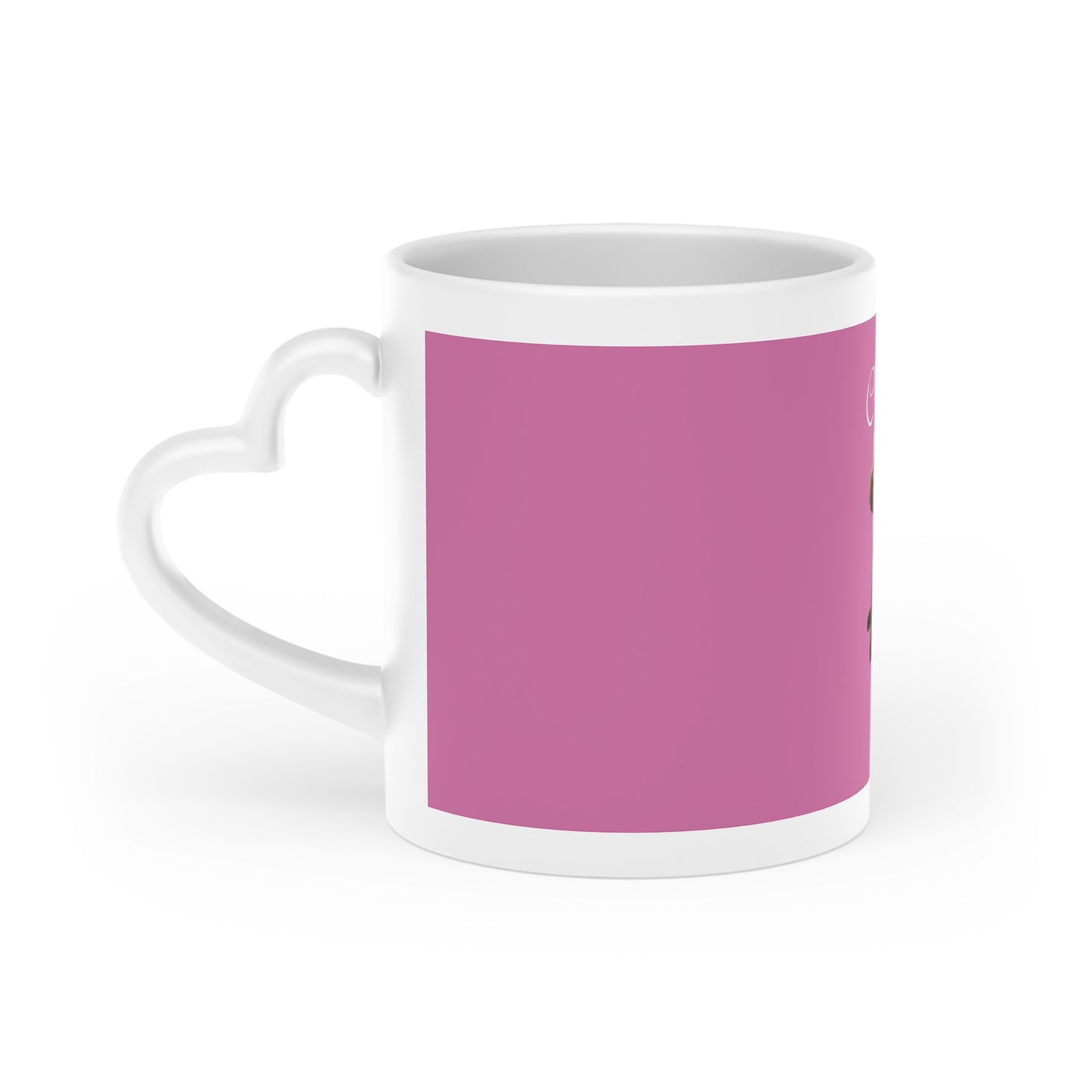 Personalized Heart-Shaped Mug with Cute Puppy Design - Perfect Gift for Pet Lovers