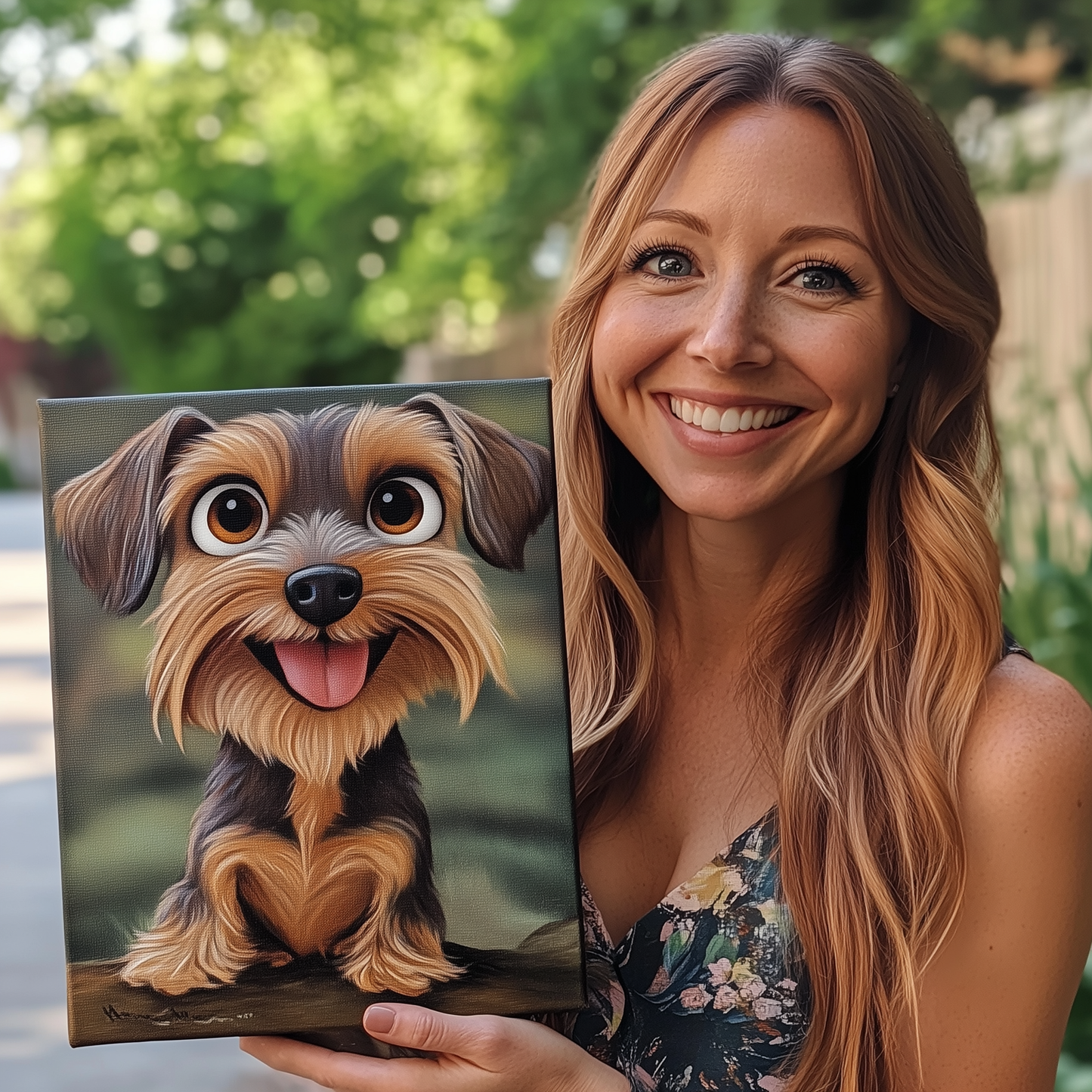 Custom Cartoon Canvas – A Perfect Gift for Pet Lovers - Personalized Canvas Art