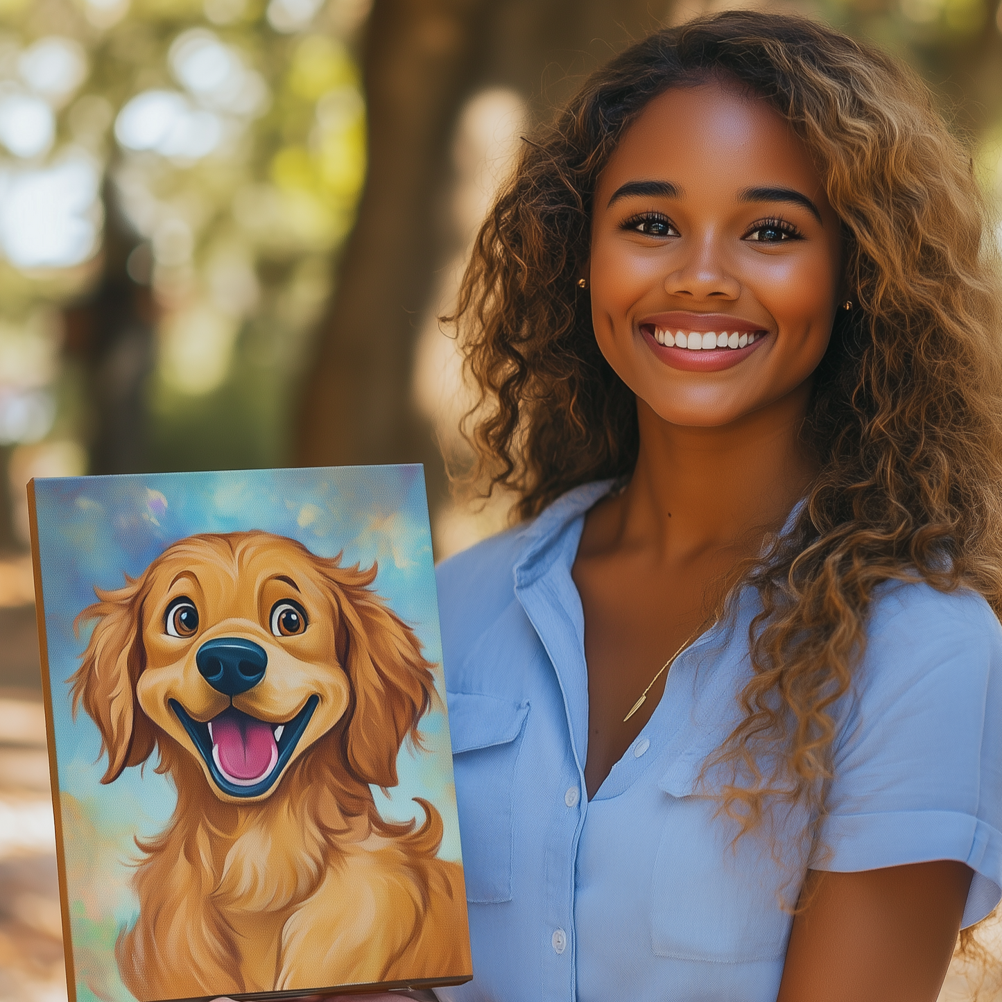 Custom Cartoon Canvas – A Perfect Gift for Pet Lovers - Personalized Canvas Art