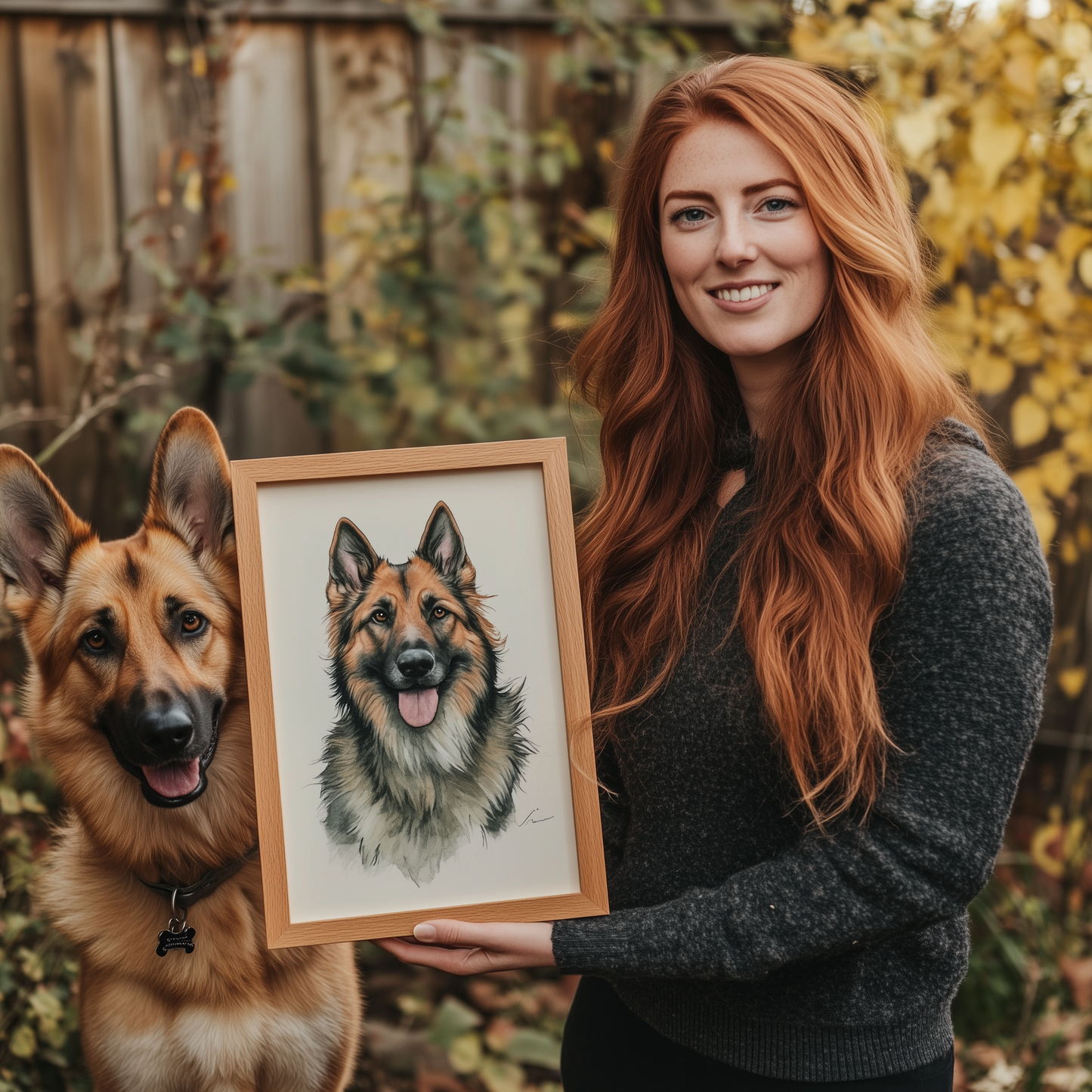 Custom Cartoon Framed Poster - A Perfect Gift for Pet Lovers - Personalized Framed Art
