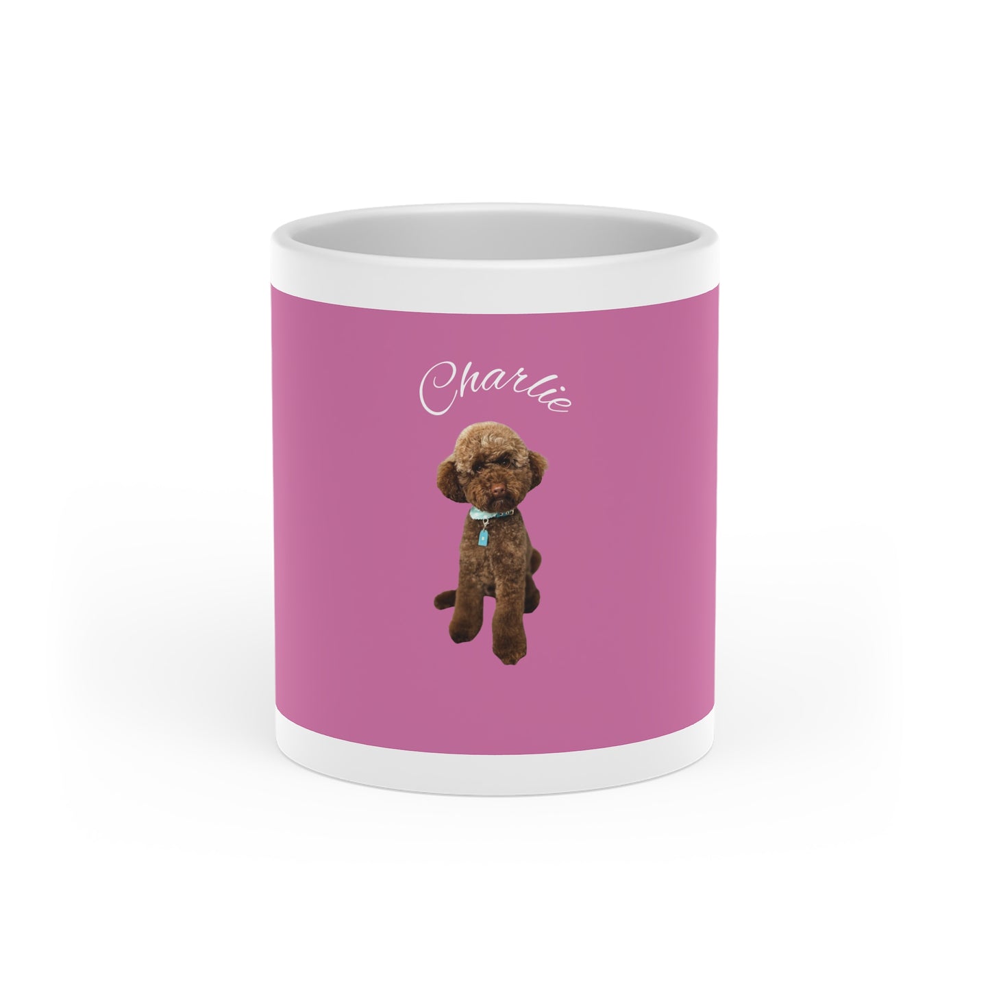 Personalized Heart-Shaped Mug with Cute Puppy Design - Perfect Gift for Pet Lovers