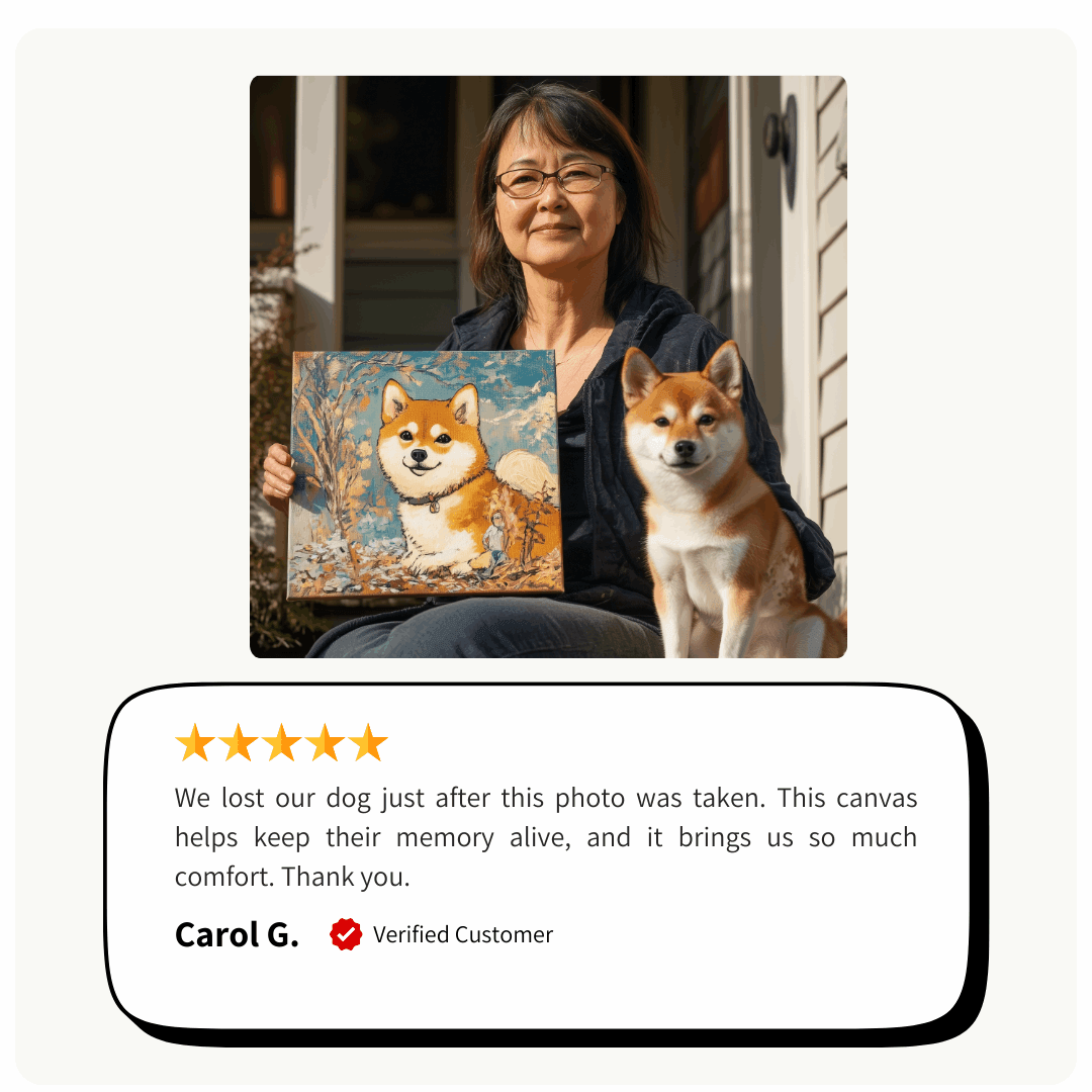 Custom Cartoon Pet Canvas Wrap - Memorify