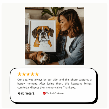 Custom Cartoon Pet Framed Poster - Memorify