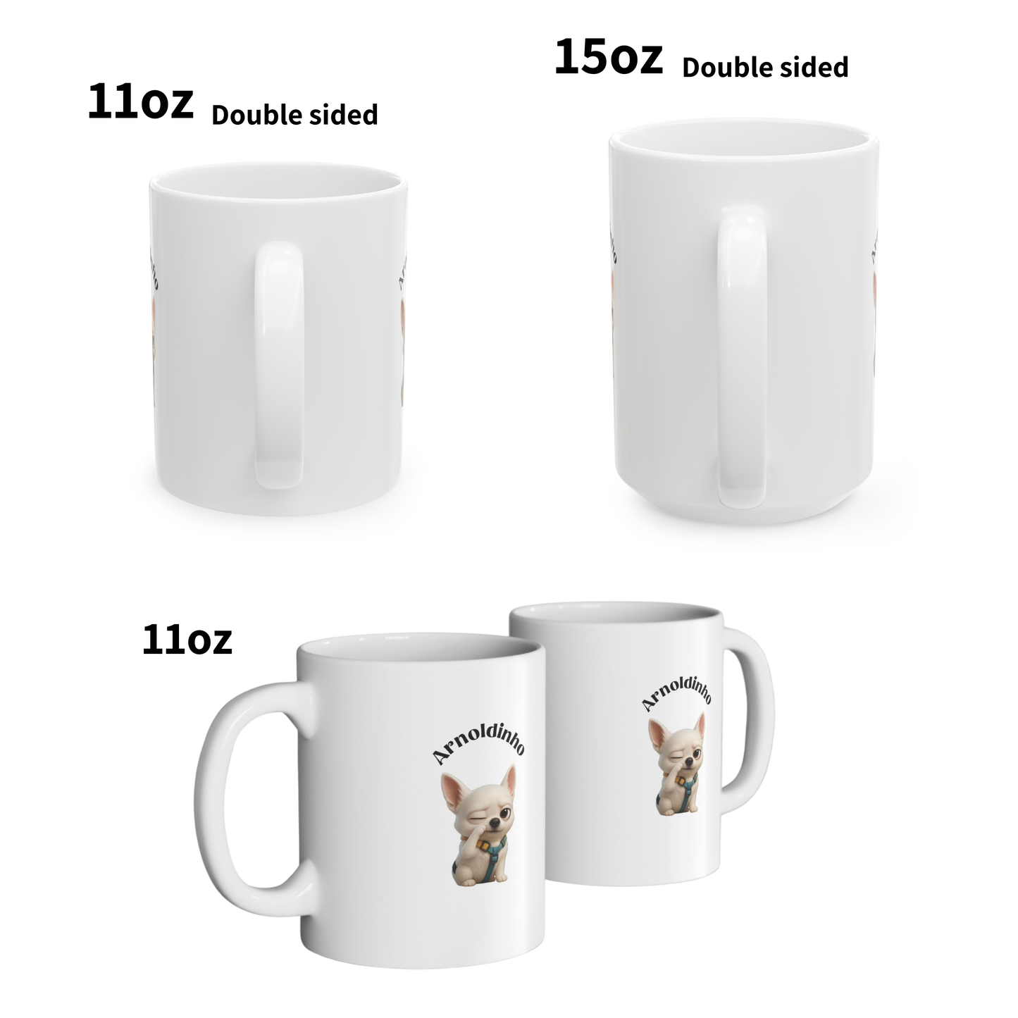 Mug personnalisé pour animaux de compagnie (325 ml/425 ml) – Obtenez votre dessin animé magique – Aperçu instantané