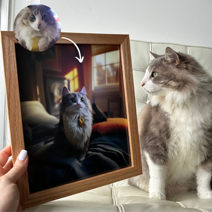 Custom Cartoon Framed Poster - A Perfect Gift for Pet Lovers - Personalized Framed Art