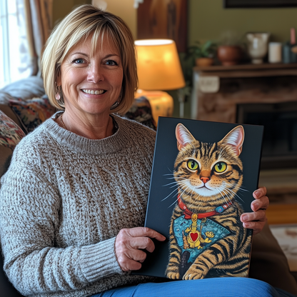 Custom Cartoon Canvas – A Perfect Gift for Pet Lovers - Personalized Canvas Art