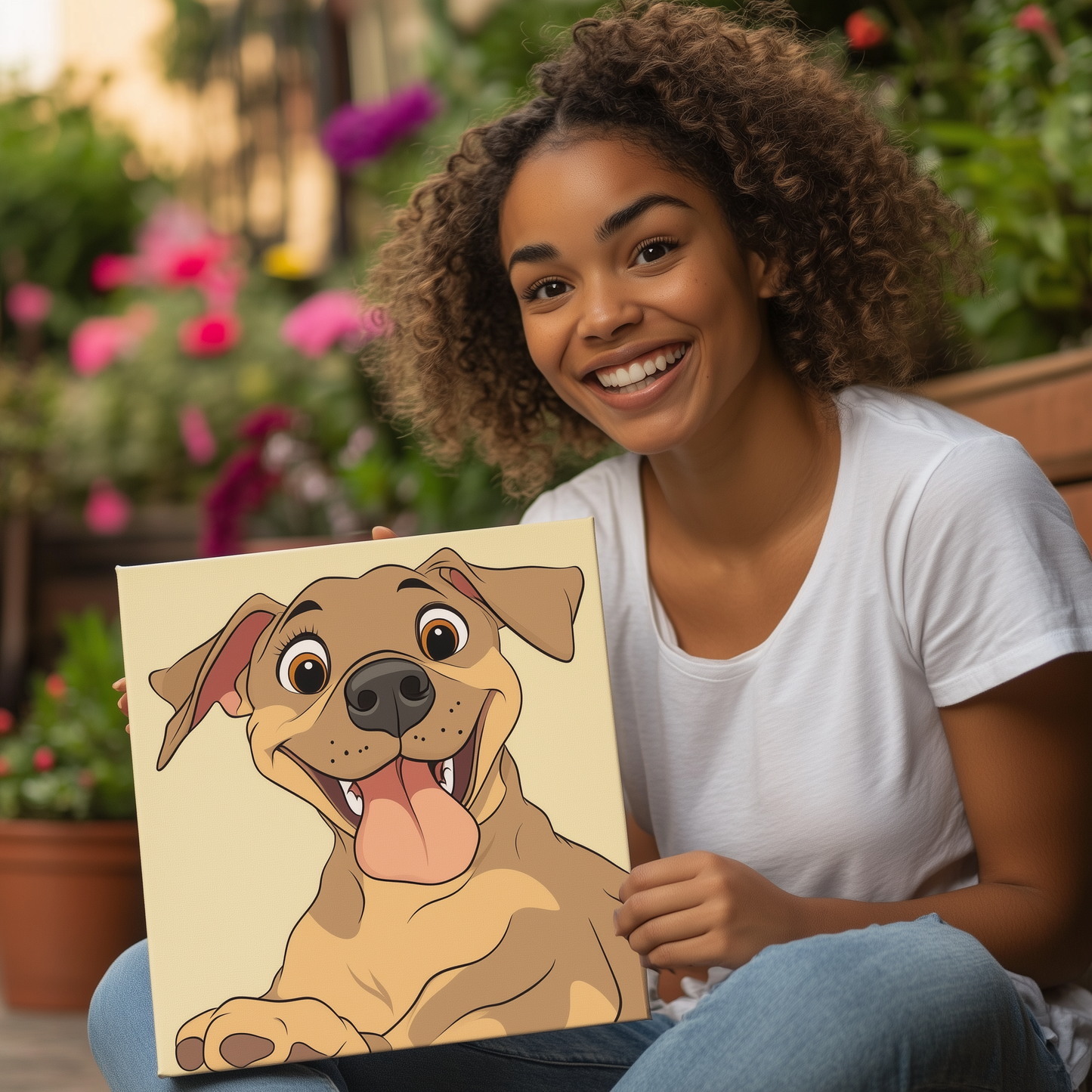 Custom Cartoon Canvas – A Perfect Gift for Pet Lovers - Personalized Canvas Art