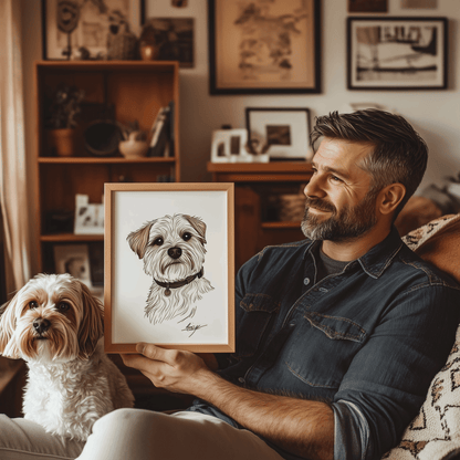 Custom Cartoon Pet Framed Poster - Memorify